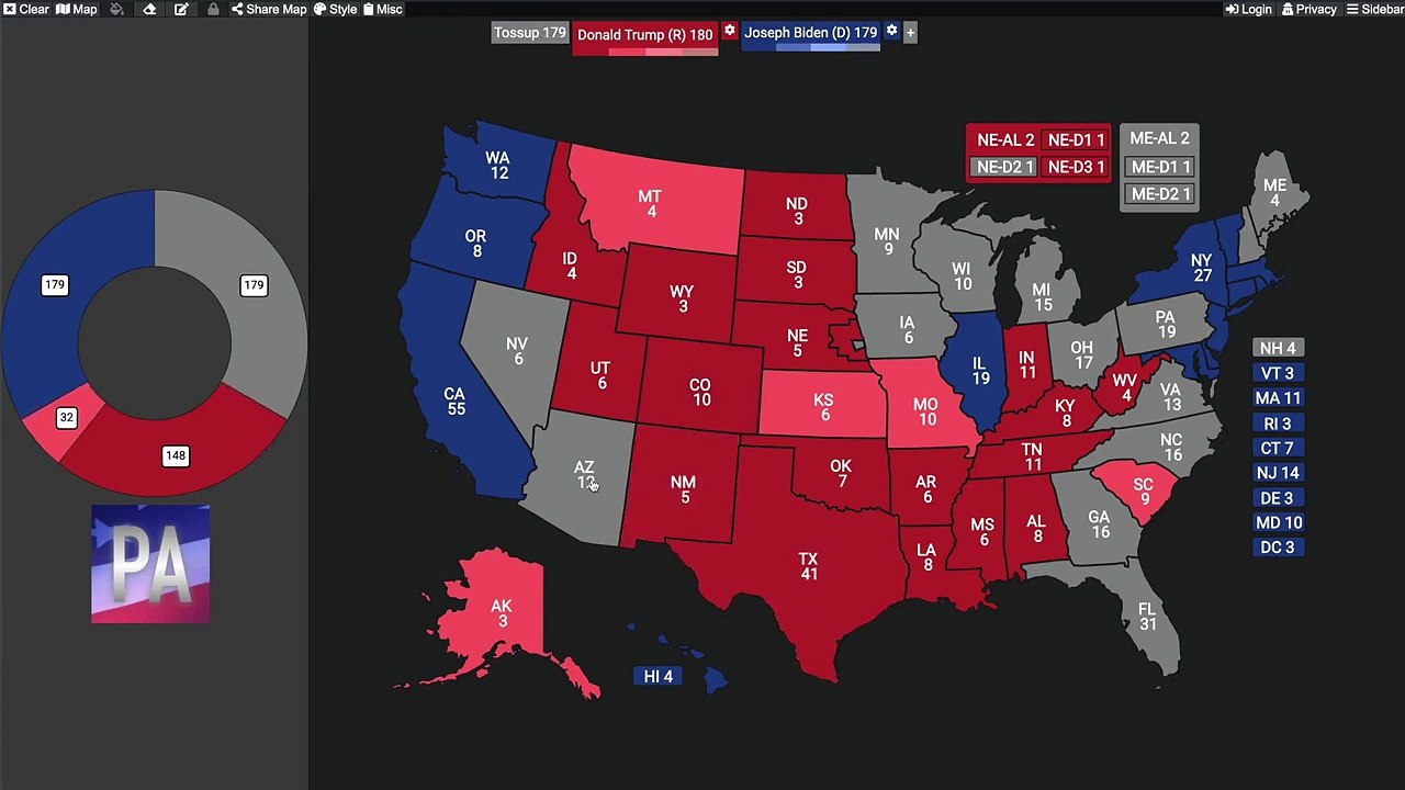 US election results 2024 Biden vs Trump Map If Biden Ends COVID