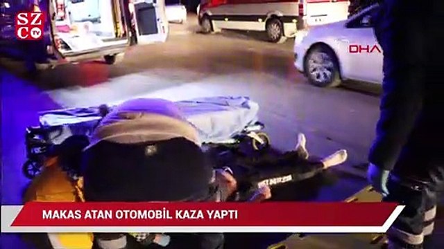 Makas attı, ağaca çarptı, ortadan ikiye bölündü