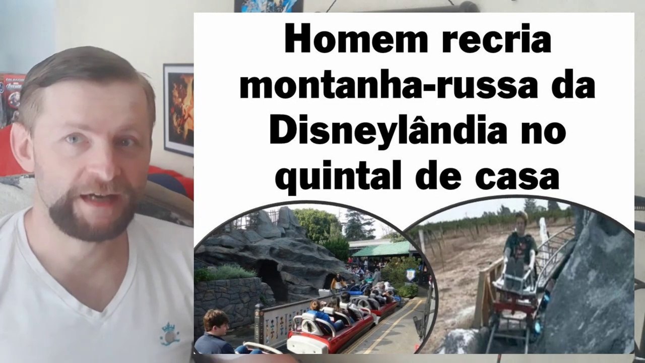 Homem recria montanha-russa da Disneylândia no quintal de casa - INFORMAÇÃO DO DIA
