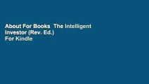 About For Books  The Intelligent Investor (Rev. Ed.)  For Kindle