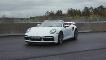 The new Porsche 911 Turbo Cabriolet Design in Carrara White