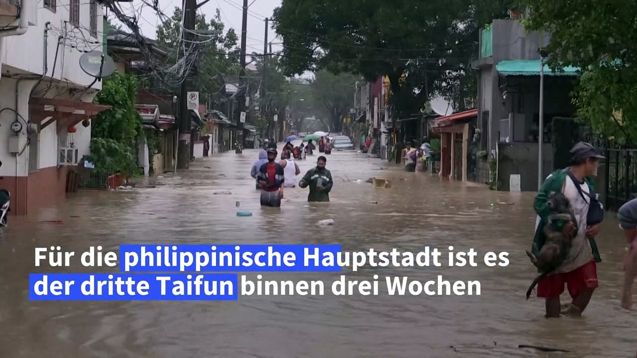 Verheerende Überschwemmungen durch Taifun in Manila