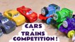 Disney Pixar Cars 3 Lightning McQueen and Friends versus Thomas and Friends in this Funlings Race Challenge Family Friendly Full Episode English Toy Story fro Kids from Kid Friendly Family Channel Toy Trains 4U