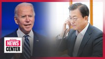Moon, Biden reaffirm commitment to bilateral alliance, Korean Peninsula peace in first phone conversation