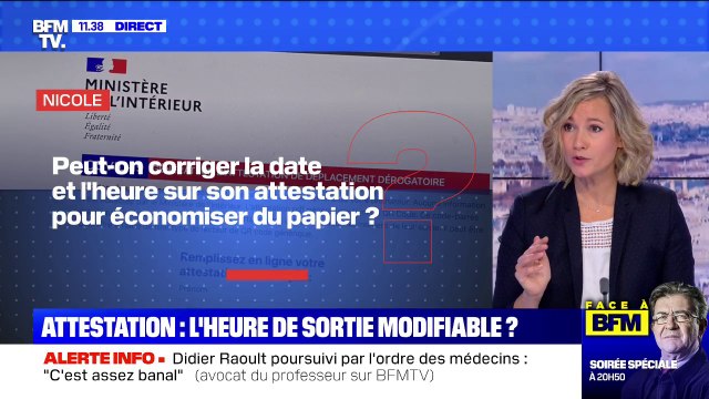 Peut-on corriger la date et l'heure sur son attestation pour économiser du papier ? BFMTV répond à vos questions