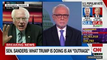 Watch Sanders' reaction to Trump refusing to concede