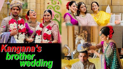Kangana shares pictures from her brother destination wedding