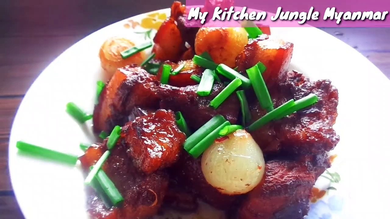 ၀က်သားနီချက် (Chinese style glazed pork belly) Ep 4