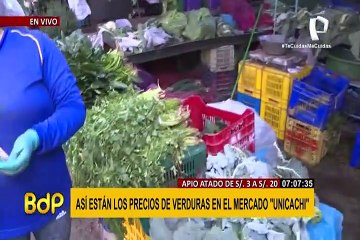 Así están los precios de las verduras en el mercado “Unicachi”