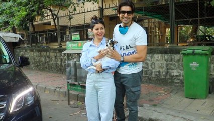 Gurmeet Choudhary और Debina Bonnerjee दिखे Pet के साथ; Watch video | FilmiBeat