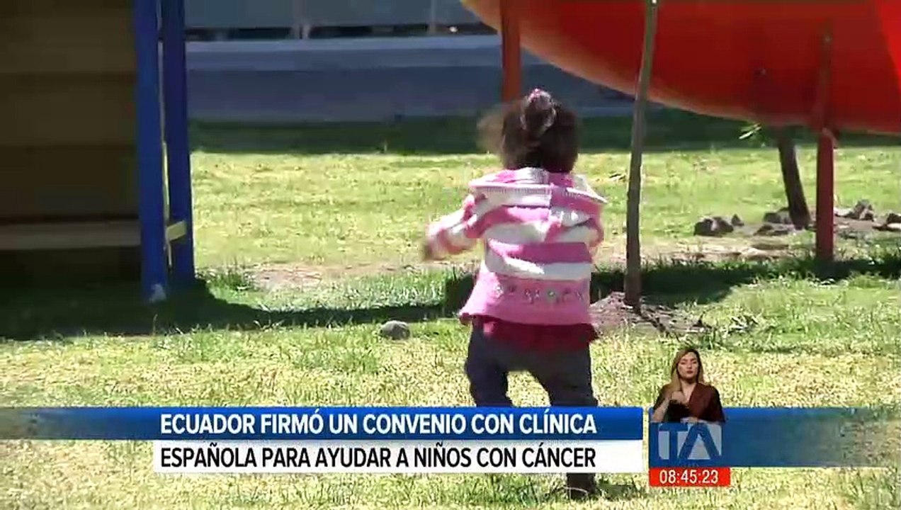 Ecuador firmó un convenio con clínica española para ayudar a niños con cáncer