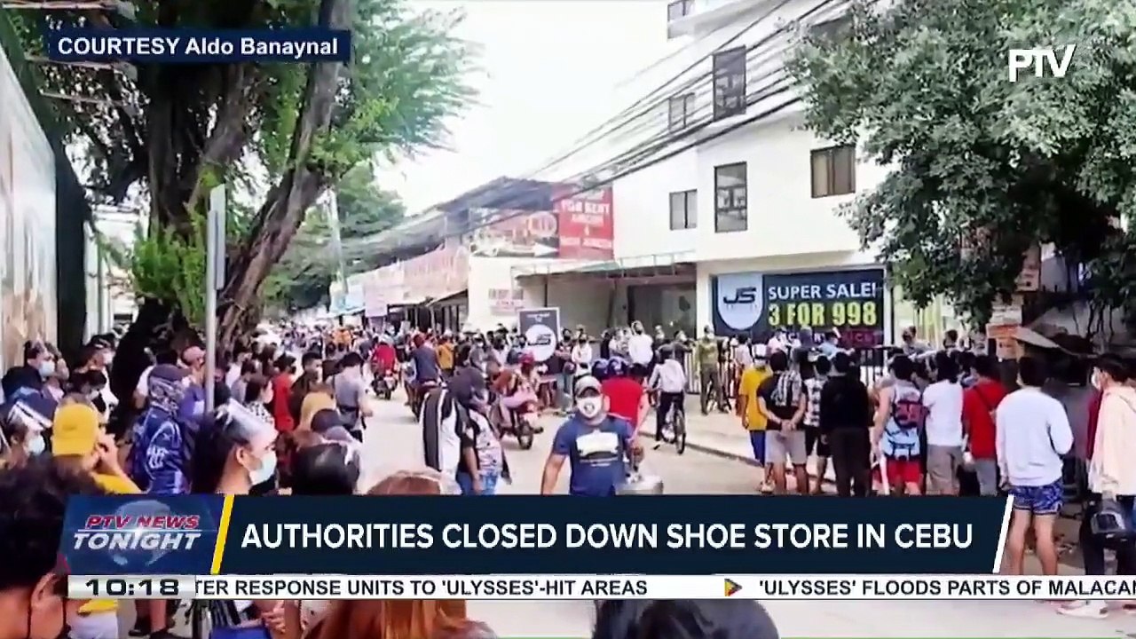 Authorities closed down shoe store in Cebu