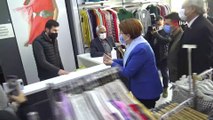 İYİ Parti Genel Başkanı Meral Akşener, Bozüyük’te esnaf ziyareti yaptı