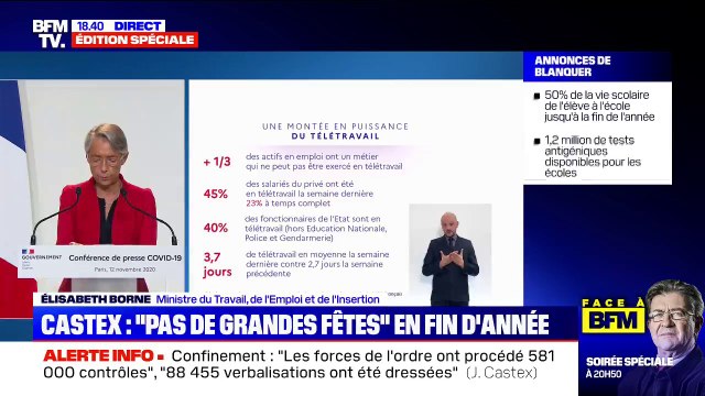 Élisabeth Borne annonce la création d'un numéro vert pour soutenir les salariés souffrant d'isolement