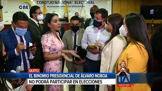 El binomio presidencial de Álvaro Noboa no podrá participar en elecciones