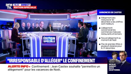 Jean Castex : "il serait irresponsable d'alléger" le confinement - 12/11