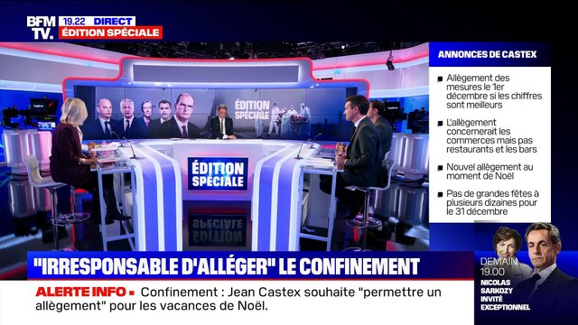 Jean Castex : il serait irresponsable d'alléger le confinement - 12/11