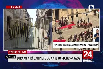 Calles cerradas y un fuerte reguardo siguen en alrededores de Palacio de Gobierno