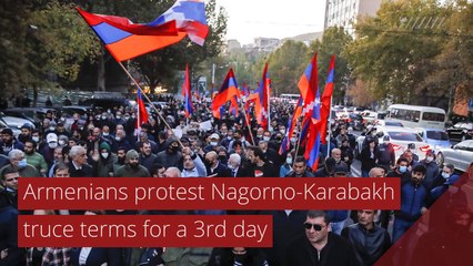 Armenians protest Nagorno-Karabakh truce terms for a 3rd day, and other top stories in international news from November 13, 2020.