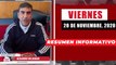 Resumen de noticias  viernes 20 de  noviembre 2020 / Panorama Informativo / 88.9 Noticias