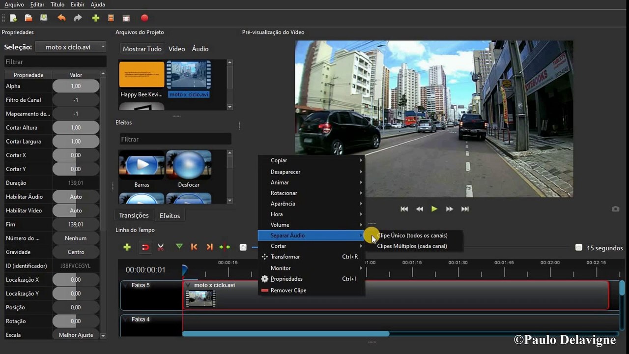 OpenShot tutorial 6 substituindo o áudío Vídeo Dailymotion