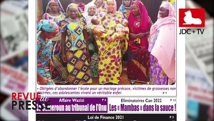 REVUE DE PRESSE CAMEROUNAISE DU 13 NOVEMBRE 2020