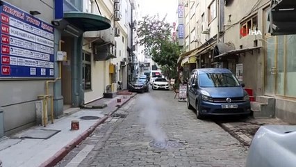 Rögar kapağından çıkan duman panik oluşturdu