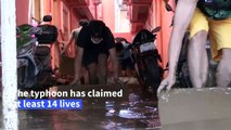 Manila residents clean mud-covered homes after Typhoon Vamco