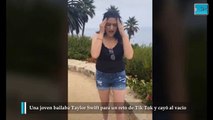 Una joven bailaba Taylor Swift para un reto de Tik Tok y cayó al vacío
