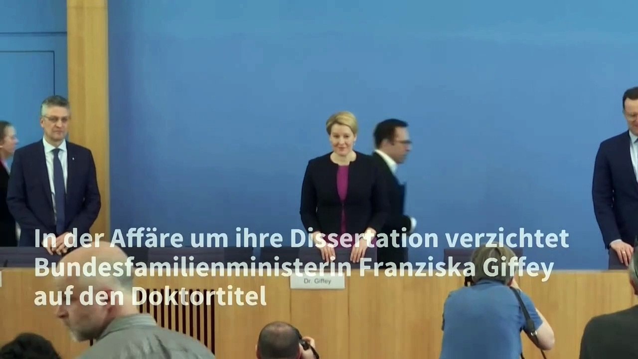 Giffey verzichtet auf ihren doktortitel