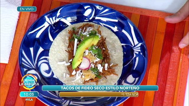 Tacos de fideo seco estilo norteño. ¡No te pierdas la receta de El Chino! | Venga La Alegría