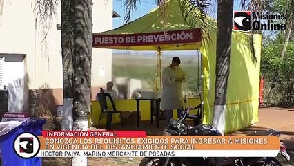 Conozca los requisitos exigidos para ingresar a Misiones en vigencia del distanciamiento social
