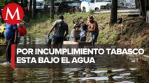 Tras inundaciones, ejido de Tabasco reitera denuncia por omisión de obra de Conagua
