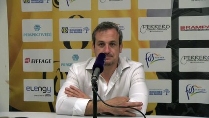 Rémi Giuitta coach de Fos Provence Basket après la qualif contre Souffel