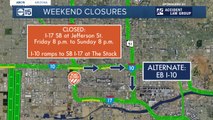Weekend freeway closures for November 13-16