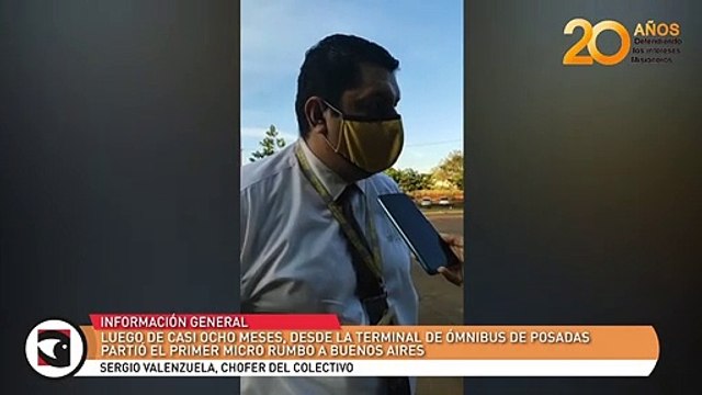 Luego de casi ocho meses, desde la Terminal de Ómnibus de Posadas partió el primer micro rumbo a Buenos Aires