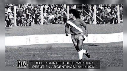 REACREACION DEL PRIMER GOL DE MARADONA CONTRA SAN LORENZO DE MAR DEL PLATA 14-11-1976