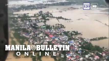 Communities in Cagayan Valley remain submerged as PCG conducts aerial flood damage assessment