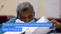 Masked workers start presidential hand tally in Georgia, and other top stories in US news from November 14, 2020.