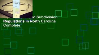Full E-book  Land Subdivision Regulations in North Carolina Complete