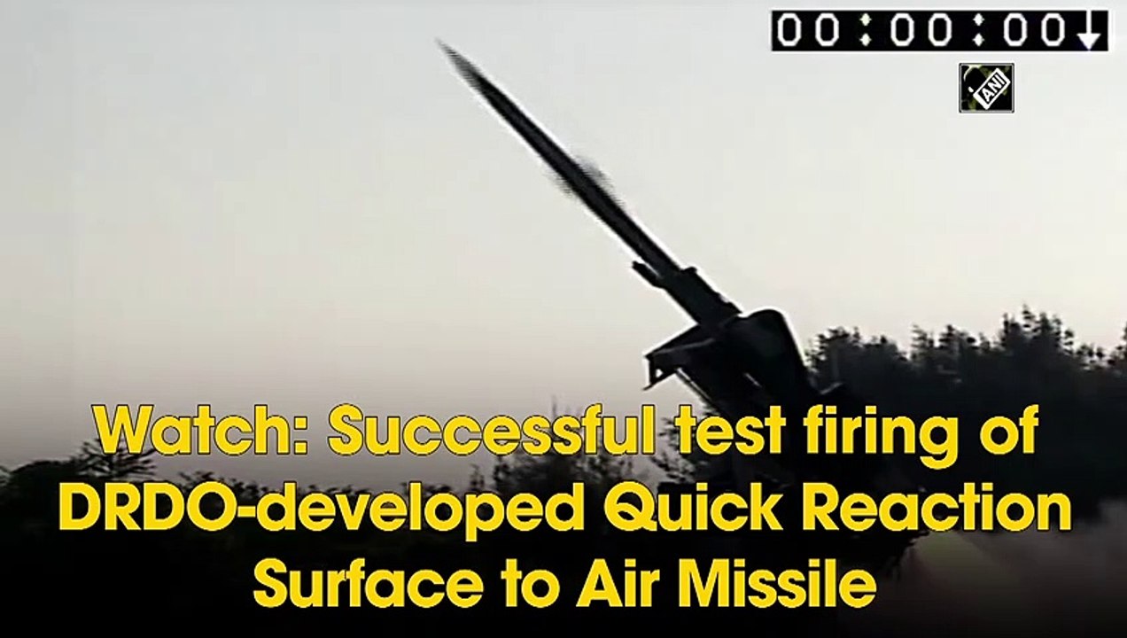 Watch: Successful test firing of DRDO-developed Quick Reaction Surface to Air Missile