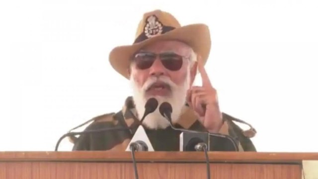 PM celebrates diwali with soldiers, reminds of Longewala war