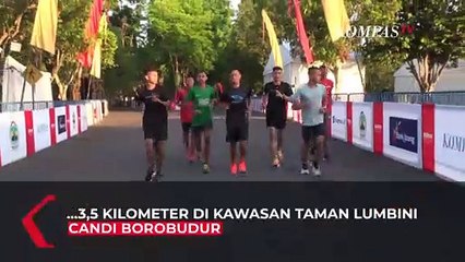 Peserta Lakukan Tes Lintasan Borobudur Marathon 2020