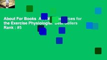 About For Books  ACSM's Resources for the Exercise Physiologist  Best Sellers Rank : #5