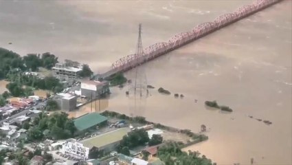 Witness flooding in the Philippines from the air