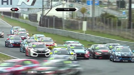 TCR Europe Jarama 2020 Race 1 Start Multiples Crash