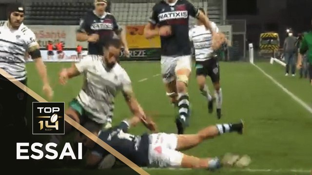 TOP 14 - Essai de Donovan TAOFIFENUA (R92) - Brive - Racing 92 - J9 - Saison 2020/2021