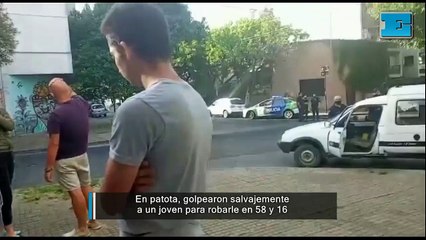 En patota, golpearon salvajemente a un joven para robarle en 58 y 16