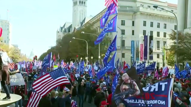 Apoiadores de Trump nas ruas de Washington