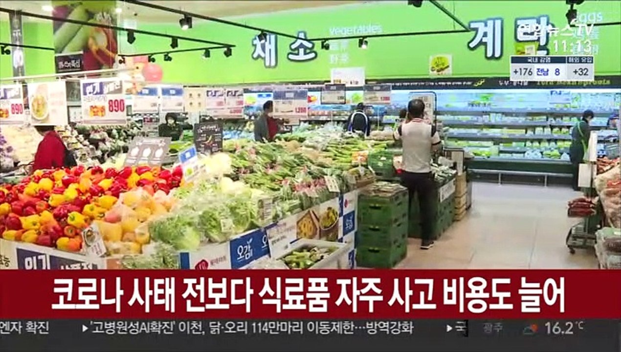 코로나 사태 전보다 식료품 자주 사고 비용도 늘어